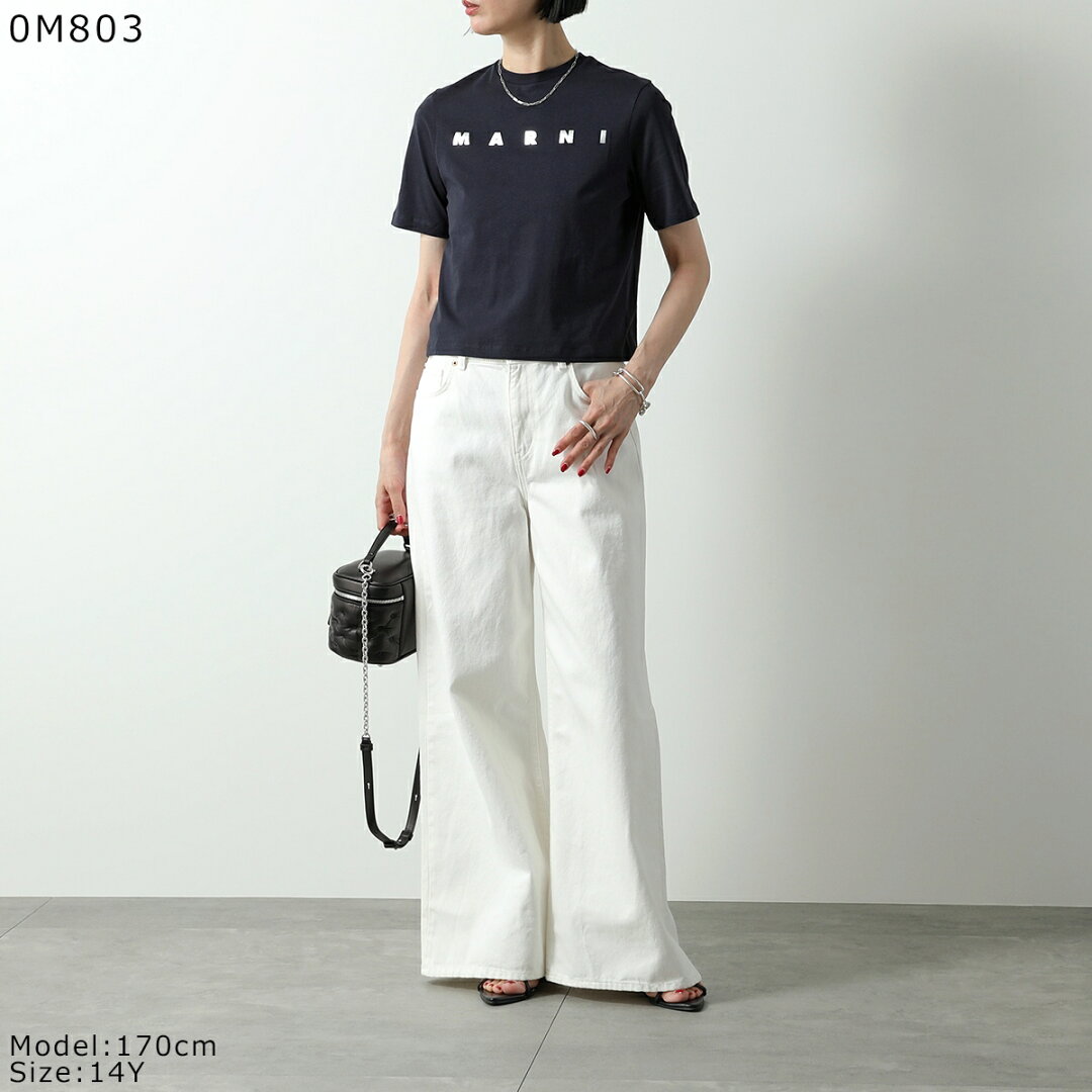 MARNI KIDS マルニ キッズ Tシャツ M01317 M00HZ レディース ガールズ 半袖 カットソー ロゴT クルーネック コットン カラー4色 M01317M00HZ0M803 - メイン画像 6