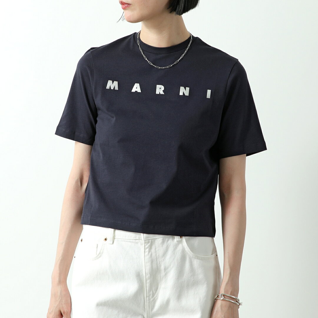 MARNI KIDS マルニ キッズ Tシャツ M01317 M00HZ レディース ガールズ 半袖 カットソー ロゴT クルーネック コットン カラー4色 M01317M00HZ0M803 - メイン画像 7