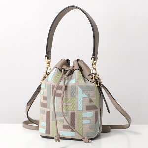 FENDI �t�F���f�B �V�����_�[�o�b�O MINI MON TRESOR �~�j ���� �g���]�[�� 8BS093 AUPI ���f�B�[�X �W���K�[�h FF���S �n���h�o�b�O �� F1SKI/MATCHA-MILK+DOVE