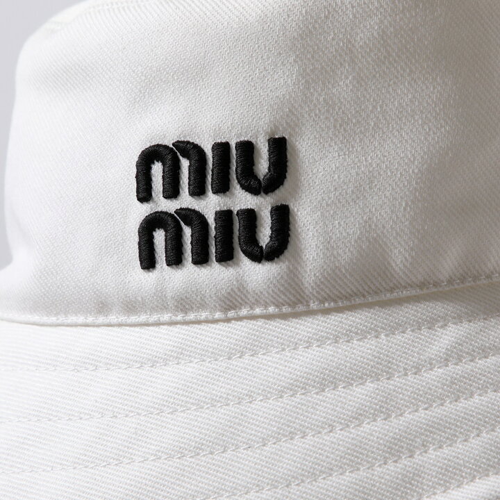 楽天市場】MIUMIU ミュウミュウ ハット 5HC341 2DXI レディース ドリル 