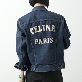 CELINE セリーヌ デニムジャケット RV0DX789D.CBF8 レディース トラッカージャケット ロイヤルインディゴ ウォッシュ ジージャン デニムブルー