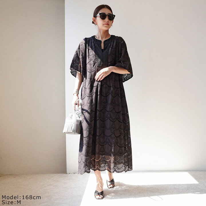 楽天市場】ne Quittez pas ヌキテパ ワンピース Cotton Voile Dot  