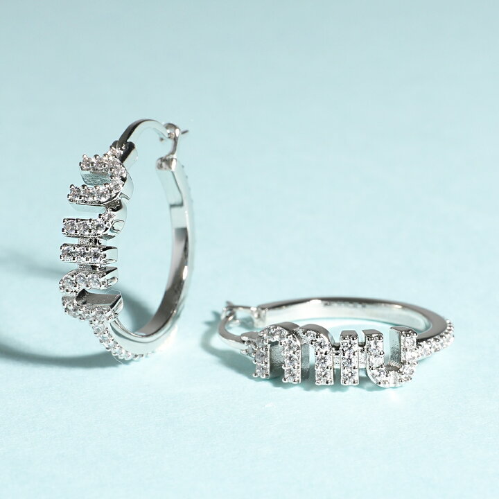 楽天市場】MIUMIU ミュウミュウ フープピアス 5IO107 2DNC レディース  