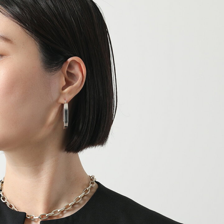 楽天市場】JIL SANDER ジルサンダー フープピアス BW3 EARRINGS 3  