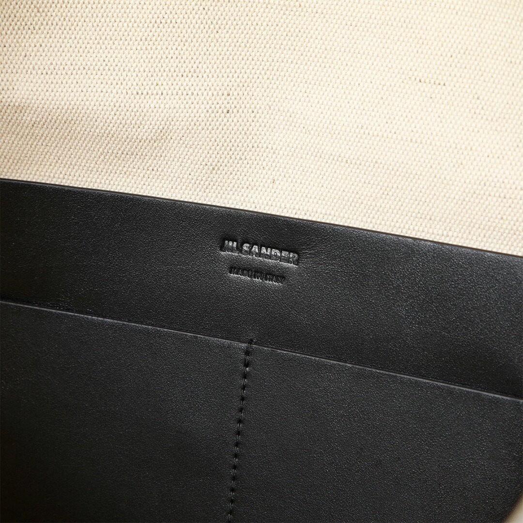 JIL SANDER ジルサンダー トートバッグ BOOK SHOPPER ブック ショッパー メンズ キャンバス コットンリネン レザーハンドル ロゴ 鞄 280/NATURAL - メイン画像 7
