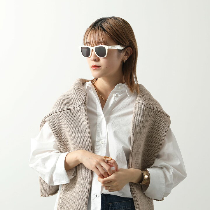 Bottega Veneta BV1120S 003 Sunglasses Ivory Grey Lenses Sunglasses Man Bottega Veneta New classic BV1120S-003  main image 4
