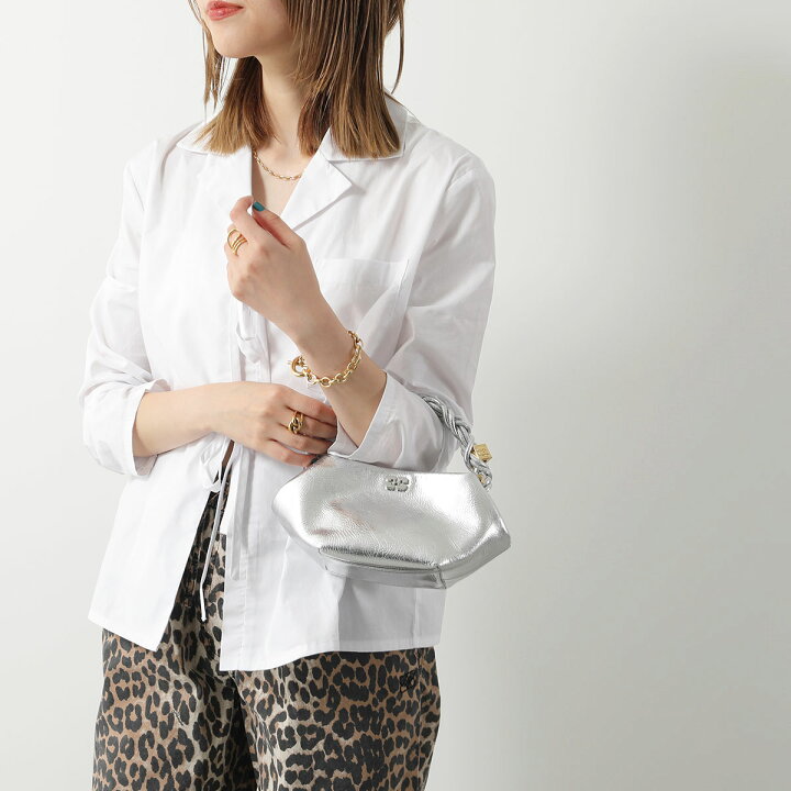 楽天市場】GANNI ガニー ショルダーバッグ Bou Bag Mini Metallic 
