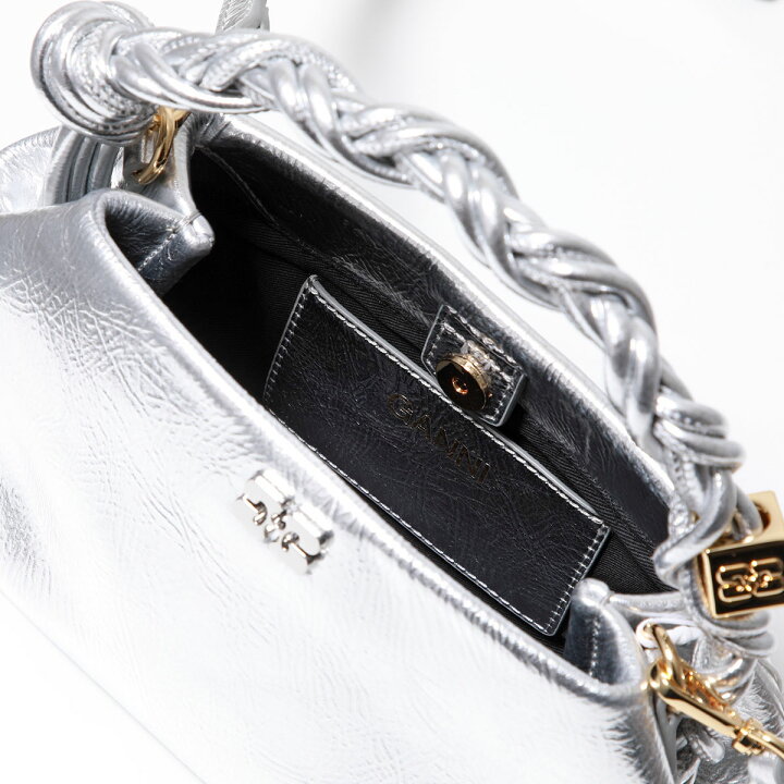 楽天市場】GANNI ガニー ショルダーバッグ Bou Bag Mini Metallic