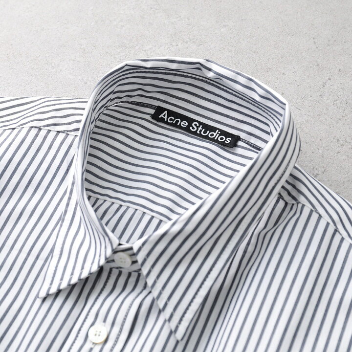 楽天市場】Acne Studios アクネストゥディオズ Face 長袖シャツ CB0097 acnestudios フェイスパッチストライプシャツ