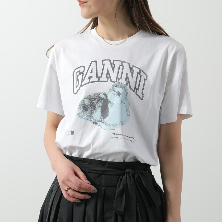 楽天市場】GANNI ガニー 半袖 Tシャツ Basic jersey Lemon Banana  