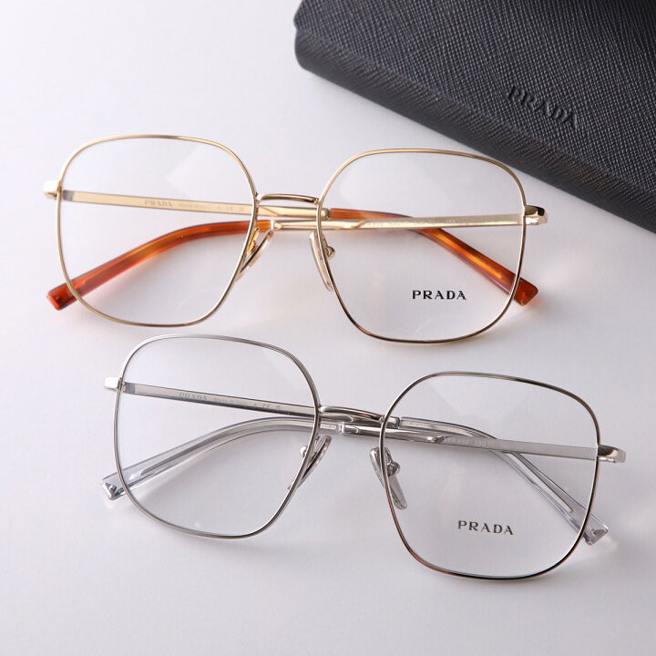 楽天市場】PRADA プラダ メガネ VPR A59 レディース ポリゴン型 メタル  