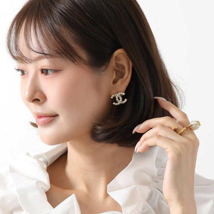 楽天市場】CHANEL シャネル ピアス ABD722 B17215 レディース パール 