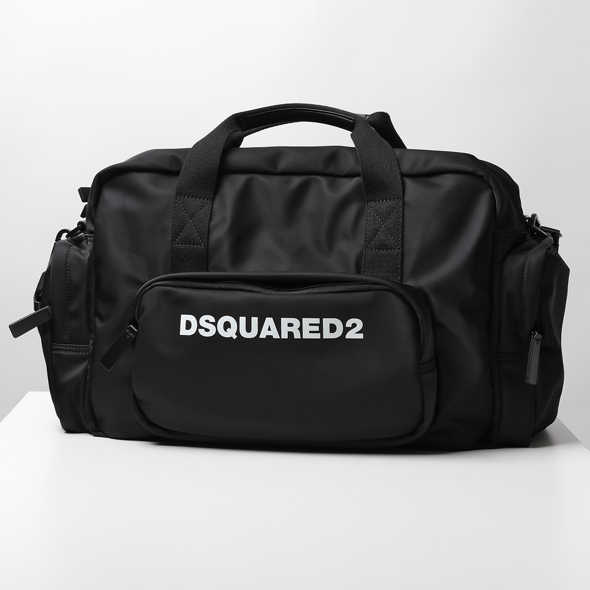 DSQUARED2 ディースクエアード DFM0019 11702174 Nylon Duffle Bag ロゴ ボストンバッグ ショルダーバッグ 鞄  M063/NERO+BIANCO メンズ | インポートセレクト musee