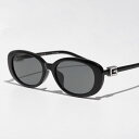 GUCCI グッチ サングラス GG1684SA レディース オーバル型 フルリム セルフレーム メタルロゴ スクエアG アイウェア アジアンフィット 002/Black-Black-Grey