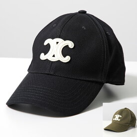 CELINE セリーヌ ベースボールキャップ AA06FD038.38NO AA06FD038.15VM レディース トリオンフパッチ コットン混紡 6パネル 帽子 カラー2色