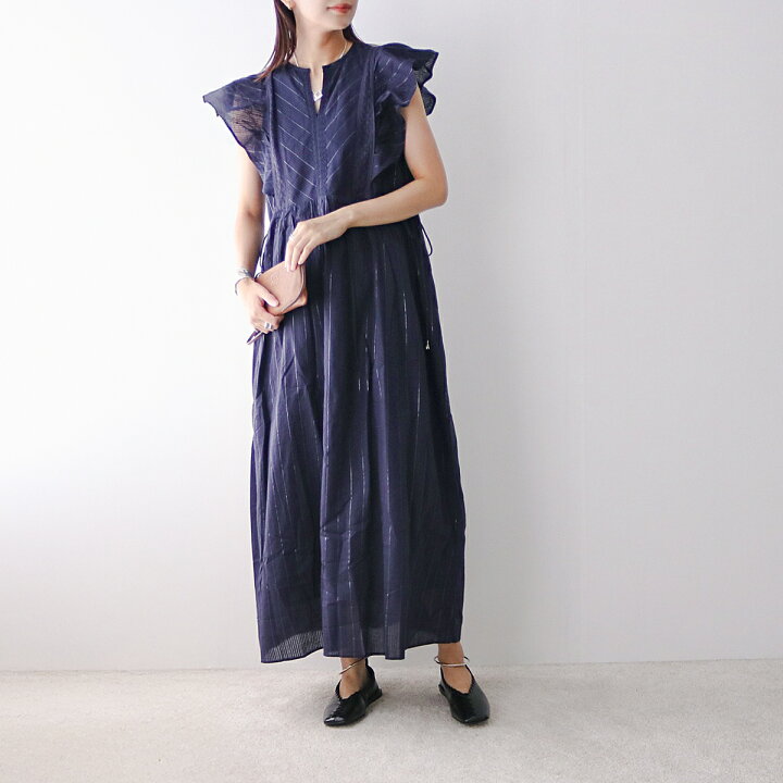楽天市場】ne Quittez pas ヌキテパ ワンピース Cotton Lurex Stripe 