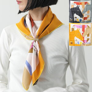 HERMES エルメス スカーフ CARRE カレH 70×70 H984043S レディース シルク ストール 馬 ホース ロゴ ケース付き カラー2色