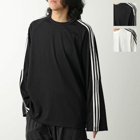 Y-3 ワイスリー 長袖 Tシャツ U WIRE LS TEE JW7351 JZ0635 メンズ カットソー ワイヤー入り クルーネック スリーストライプ オーバーサイズ リラックスフィット カラー2色