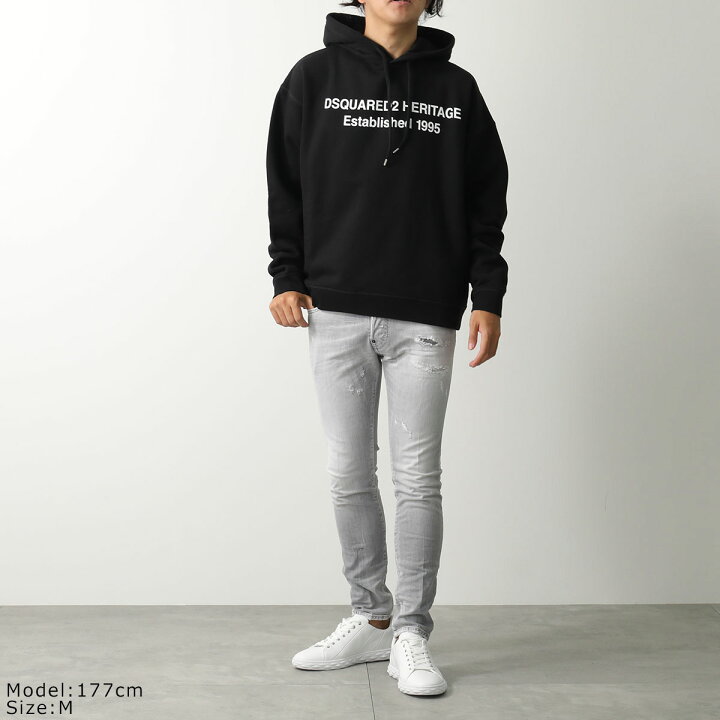新品8.6万 DSQUARED2 ディースクエアード ロゴプリント起毛スウェット 