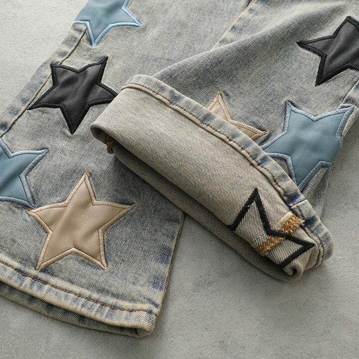 楽天市場】GUAPI グアピ ジーンズ Powder Blue Vintage Stars Denim 