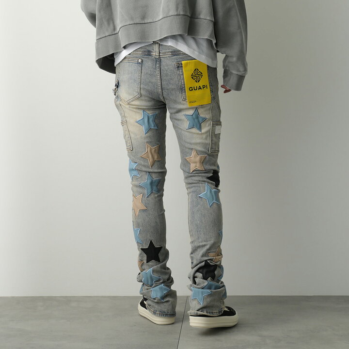 楽天市場】GUAPI グアピ ジーンズ Powder Blue Vintage Stars Denim 