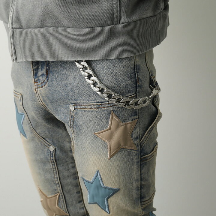 楽天市場】GUAPI グアピ ジーンズ Powder Blue Vintage Stars Denim 
