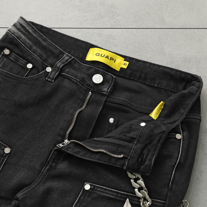 楽天市場】GUAPI グアピ ジーンズ Obsidian Black Vintage Stars Denim 