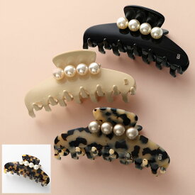 ALEXANDRE DE PARIS アレクサンドル ドゥ パリ ヘアクリップ CLIP L ACCL-16920-03 レディース パール 髪留め ヘアアクセサリー カラー5色