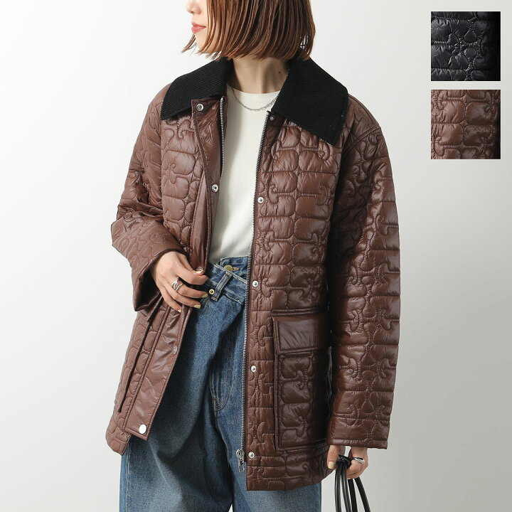 楽天市場】GANNI ガニー キルティングジャケット Shiny Quilt Midi 