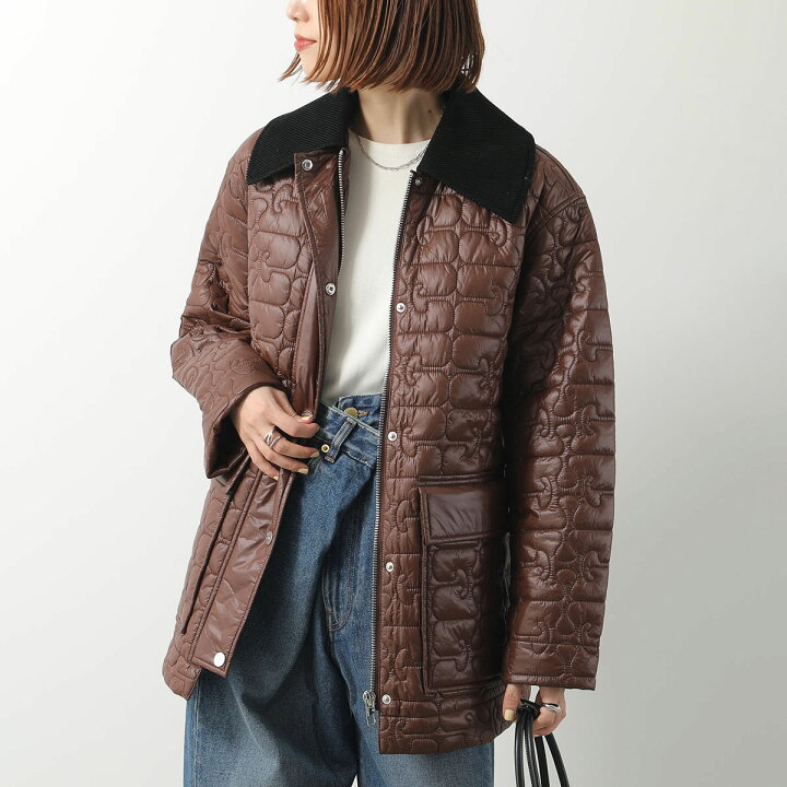 楽天市場】GANNI ガニー キルティングジャケット Shiny Quilt Midi 