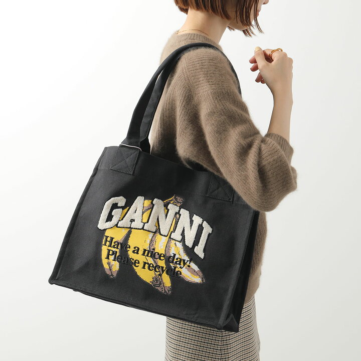 楽天市場】GANNI ガニー トートバッグ Large Easy Shopper Banana 
