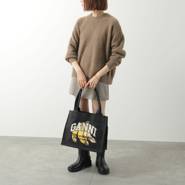 楽天市場】GANNI ガニー トートバッグ Large Easy Shopper Banana 