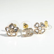 CHANEL シャネル ピアス ABG272 B21851 レディース 3点セット ココマーク CCマーク フラワー 花 クローバ…