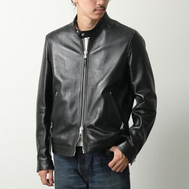 EMMETI エンメティ シングルライダースジャケット MASSIMO 25BR マッシモ メンズ ナッパレザー ラムスキン 羊革 レザージャケット シングルブレスト ノーカラー NERO