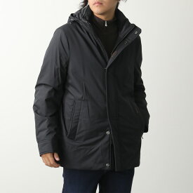 MOORER ムーレー 中綿ジャケット PETRINI-ADS ペトリーニ アド メンズ コート フード付き ミディ丈 防水 DARK-BLU