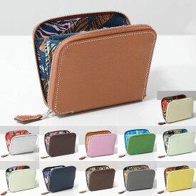 HERMES エルメス 二つ折り財布 アザップ シルクイン コンパクト AZAP SILKIN COMPACT エプソン エバーカラー レディース レザー ミニ財布 SV カラー17色