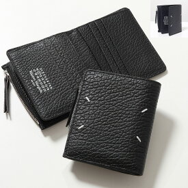 MAISON MARGIELA メゾンマルジェラ 二つ折り財布 SA1UI0023 P4455 メンズ レザー 小銭入れ付き ステッチ ミニ財布 カラー4色 SA1UI0023P4455T8013