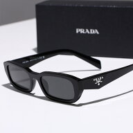 PRADA プラダ サングラス SPR B06 レディース スクエア型 フルリム セルフレーム ロゴ アイウェア 16K-08…