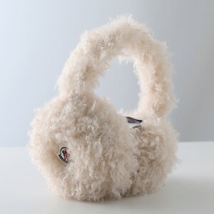 MONCLER モンクレール イヤーマフ 3B00055 89B4G レディース 耳あて ファー ボア テディ イヤマフ ロゴパッチ 21I