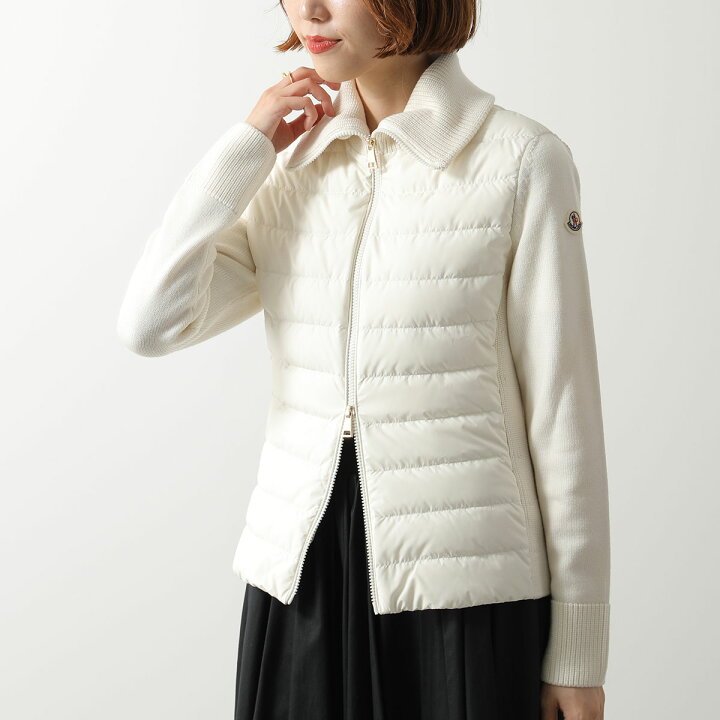 最大2万円OFFクーポン対象・9 25 9 27限定 MONCLER モンクレール ダウンジャケット CARDIGAN TRICOT 9B00035 M1131 レディース ニット切替 カーディガン アイコンパッチ 034 インポートセレクトmusee