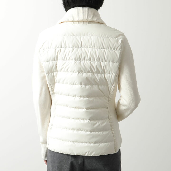 新品未使用タグ付き】MONCLER ホワイト ダウン カーディガン 12A 