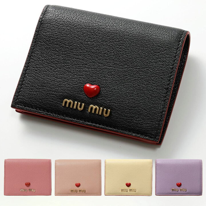 楽天市場】MIUMIU ミュウミュウ 二つ折り財布 5MV204 2BC3 MADRAS LOVE  