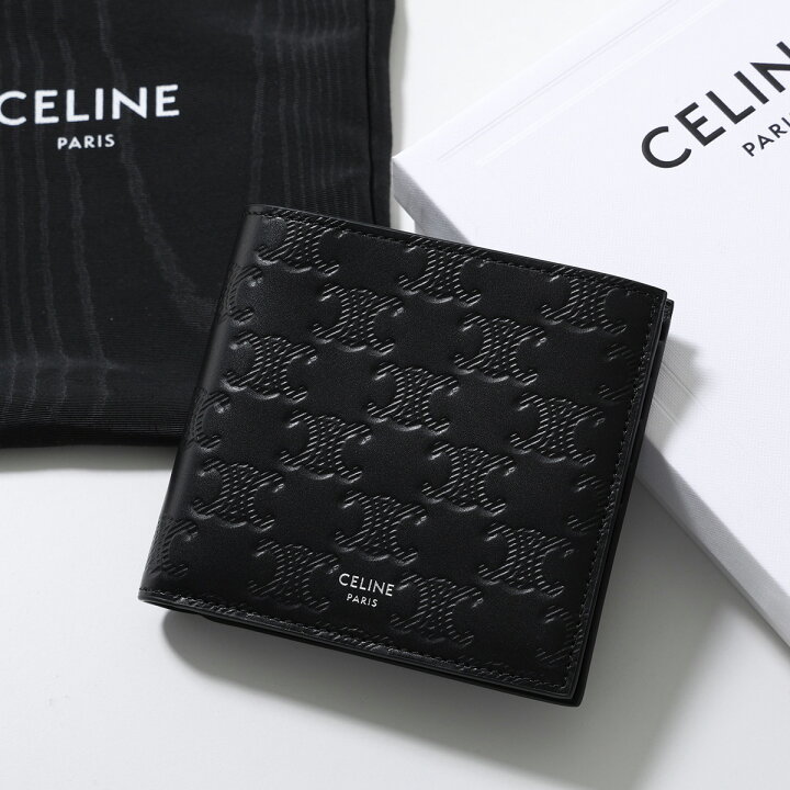 楽天市場】CELINE セリーヌ 二つ折り財布 10B653FQB.38SI メンズ ミニ 