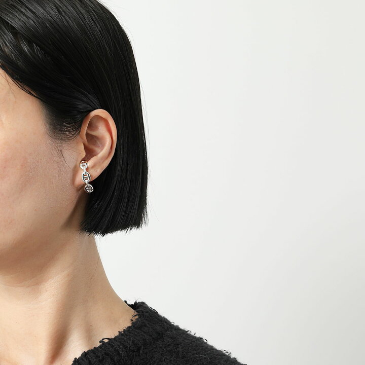 楽天市場】HERMES エルメス ピアス アンシェネ シングル Enchainee  