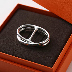 HERMES GX VF[k _N pN _u O Chaine d'ancre Punk Double Ring H117610B fB[X Y AJ[ 2A w ANZT[ Vo[