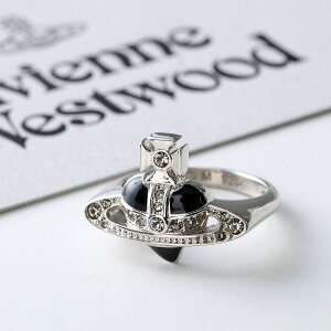 Vivienne Westwood ヴィヴィアンウエストウッド リング NEW DIAMANTE HEART ニュー ダイヤモンド ハート 6404016Z レディース オーブ 指輪 P384/PLATINUM/BLACK