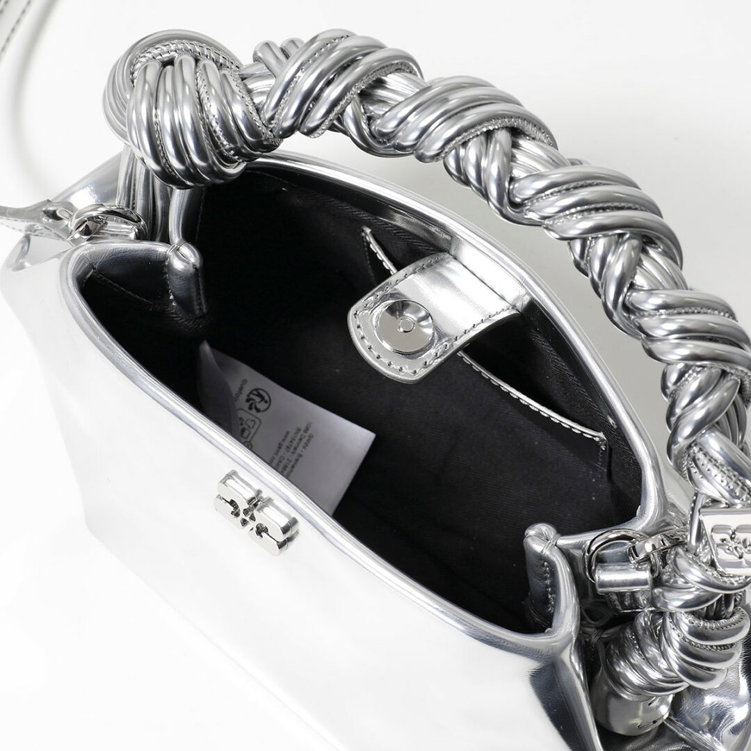 【15%OFFクーポン対象・6/19-18時~】GANNI ガニー ショルダーバッグ Bou Bag Mini Specchio A7309 5894 レディース ハンドバッグ ロゴ ミニバッグ 鞄 018/Silver【cp_fifte】 - メイン画像 10