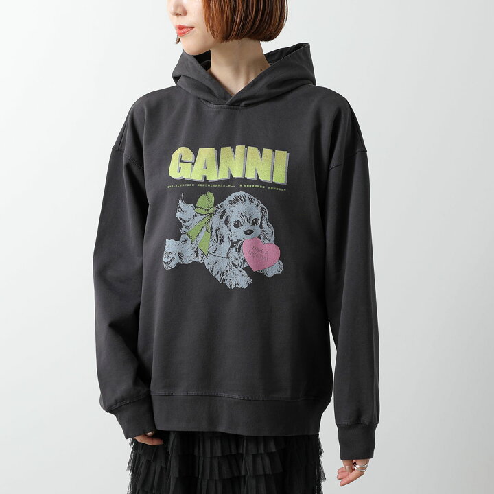 楽天市場】GANNI ガニー パーカー Puppy Oversized Hoodie T4360 3654 