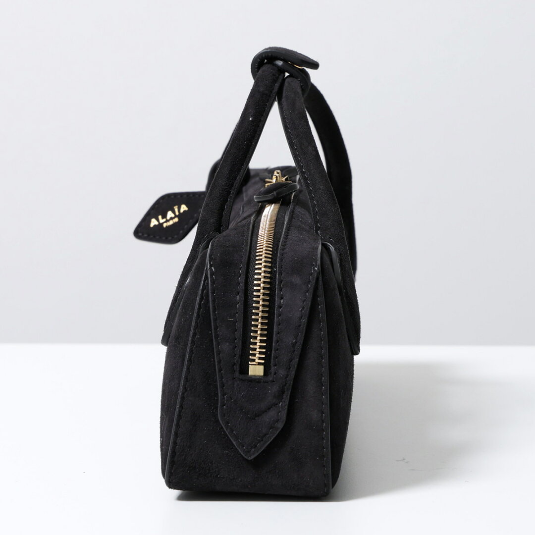 ALAIA アライア ハンドバッグ TECKEL CLUTCH AA1S06026CA328 レディース クラッチ レザー スクエア スウェード スモールミラー付き ミニバッグ 鞄 999/NOIR - メイン画像 6