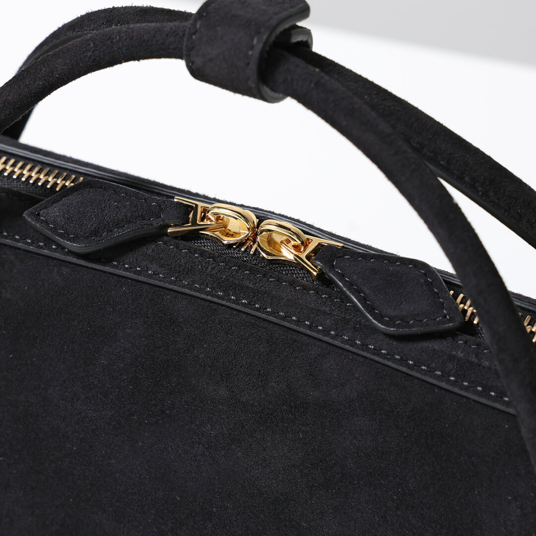 ALAIA アライア ハンドバッグ TECKEL CLUTCH AA1S06026CA328 レディース クラッチ レザー スクエア スウェード スモールミラー付き ミニバッグ 鞄 999/NOIR - メイン画像 8